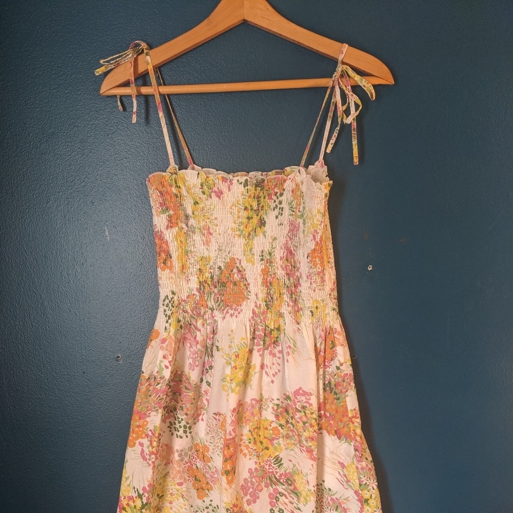 H&M shirred floral dress